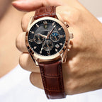 Lumenara Meridian Watch Elegant Timepiece With Sapphire Crystal Deep Black Dial