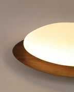 Nordic Pebble Wood-Grain Ceiling Light