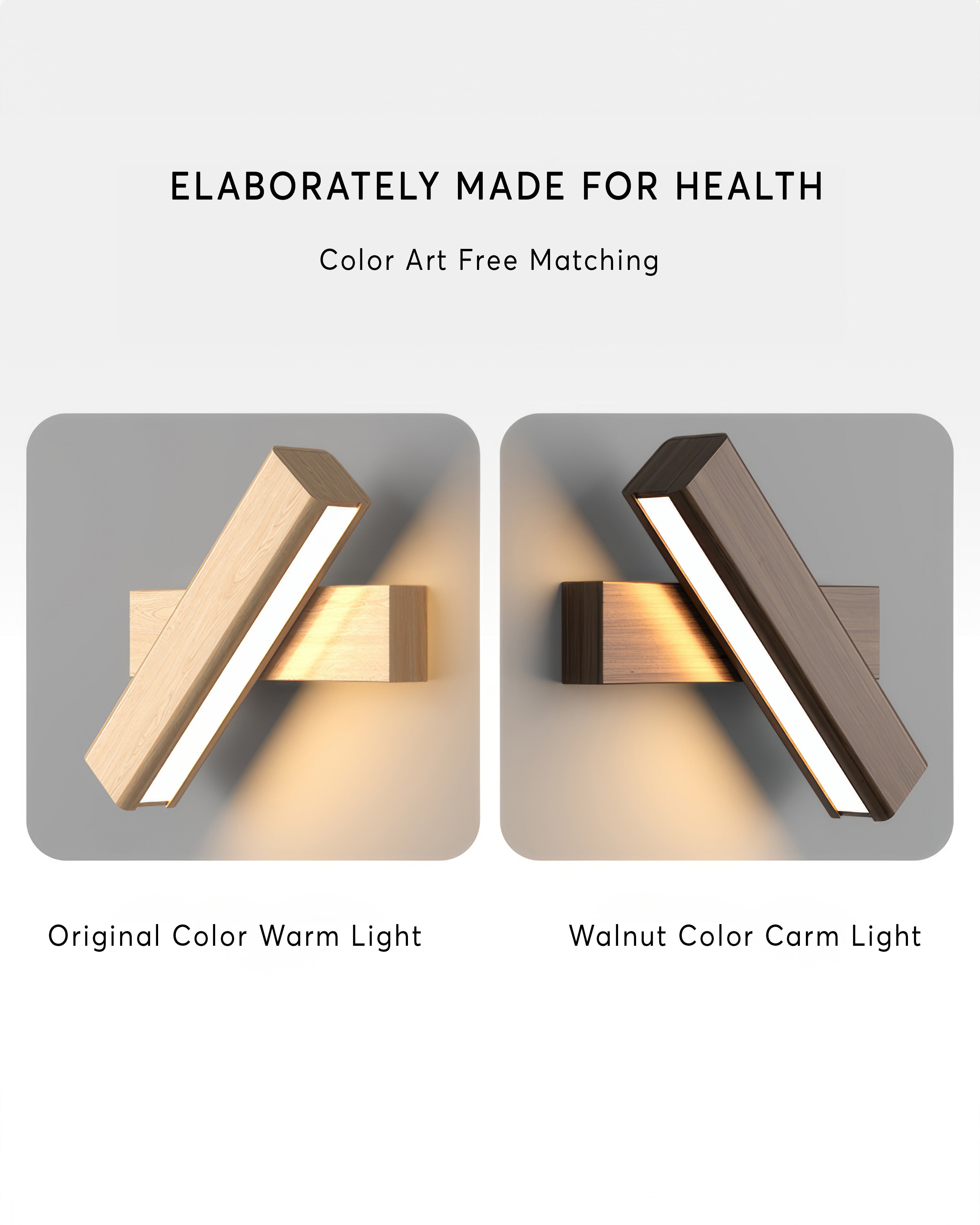 Havren Rotating Nordic Wood-Grain Wall Lamp