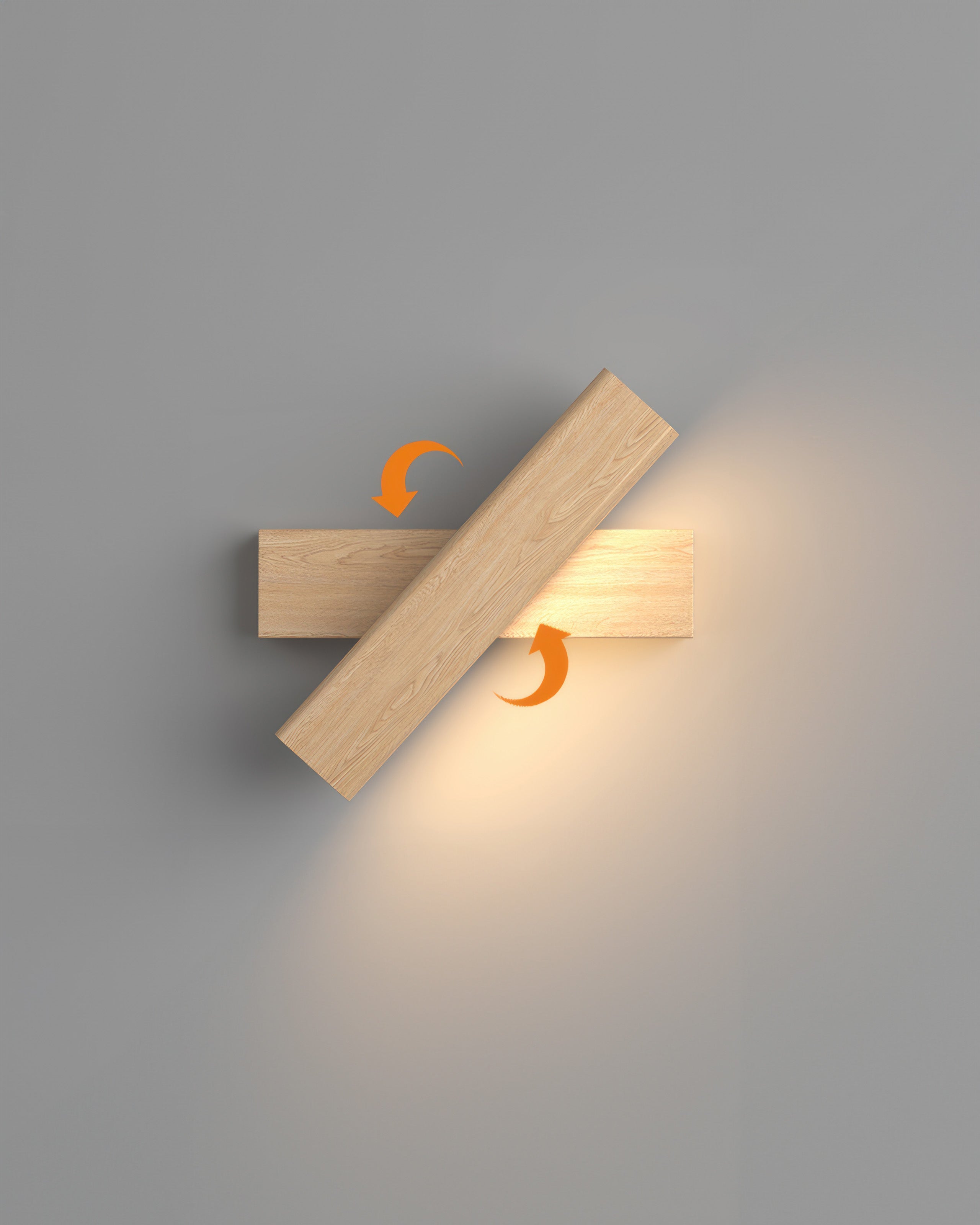 Havren Rotating Nordic Wood-Grain Wall Lamp