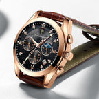 Lumenara Meridian Watch Elegant Timepiece With Sapphire Crystal Deep Black Dial