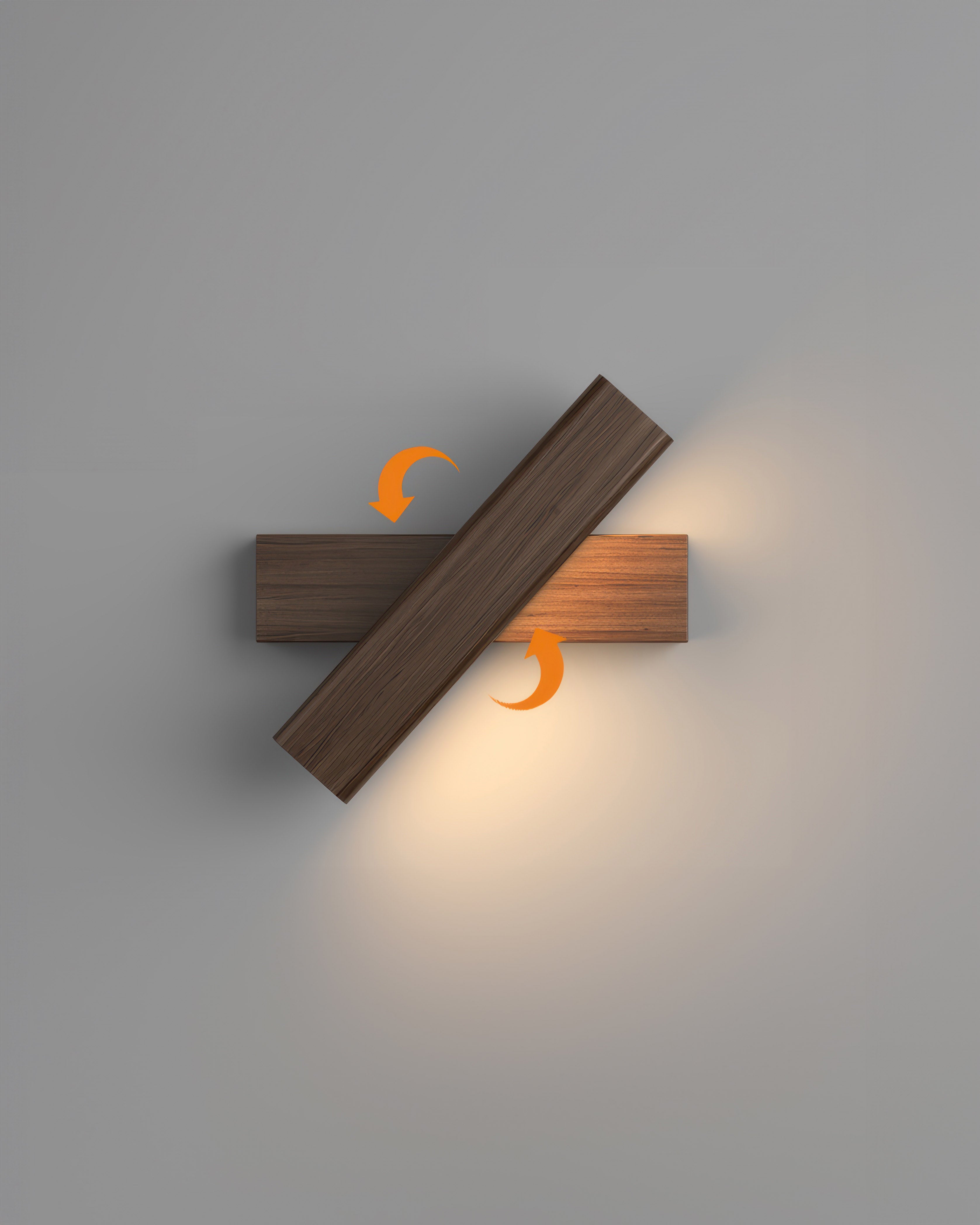 Havren Rotating Nordic Wood-Grain Wall Lamp