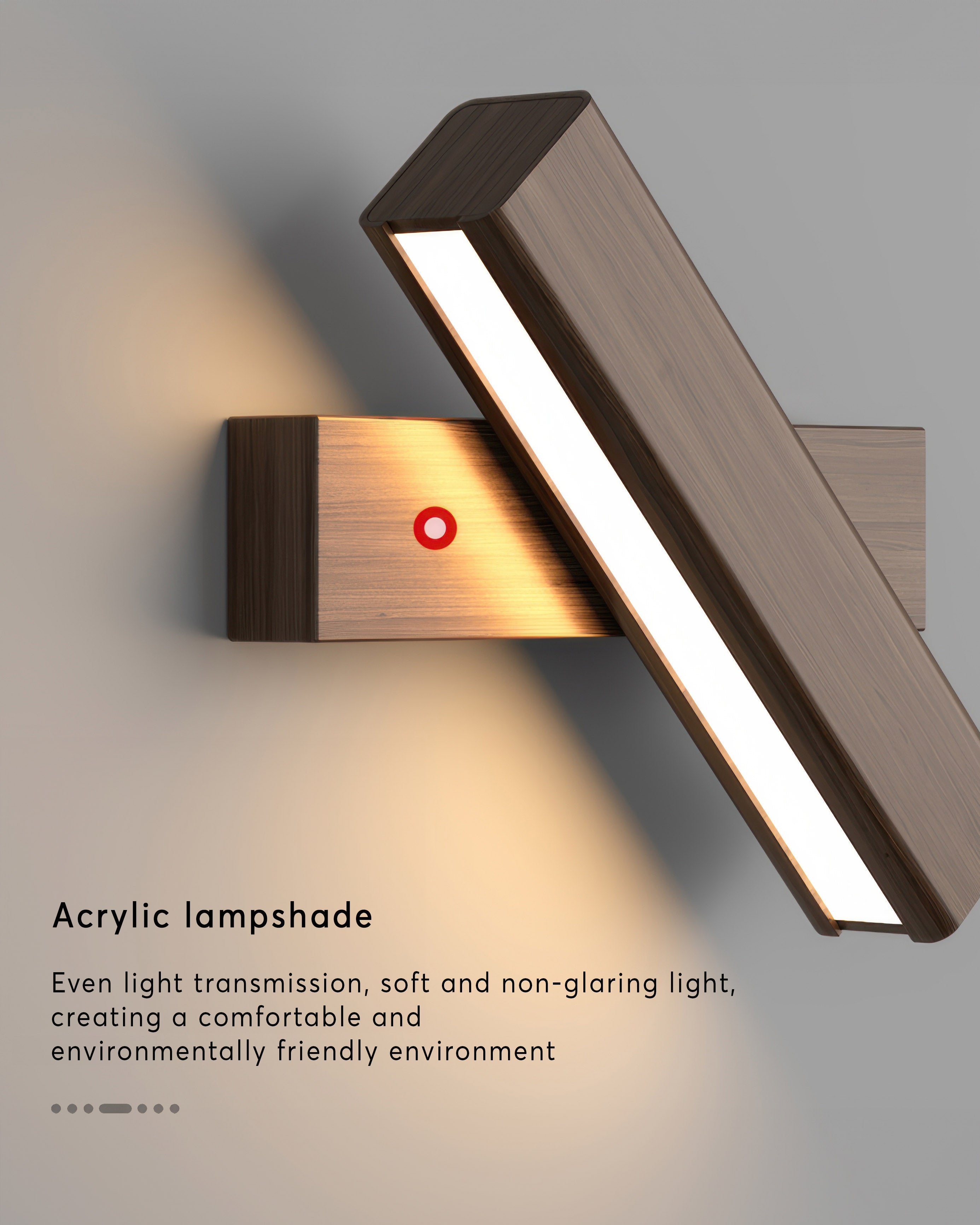 Havren Rotating Nordic Wood-Grain Wall Lamp