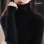 100% Cashmere - Luxury Turtleneck Plush Sweater – Soft Warm Winter Pullover for Effortless Everyday Style