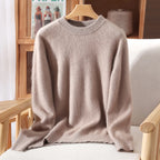 100% Mink Cashmere Sweater for Women – Soft, Warm & Lightweight O-Neck Pullover for Autumn/Winter