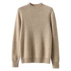 100% Cashmere Minimalist Half Turtleneck Knit Sweater – Soft Warm Basic Pullover for Autumn/Winter