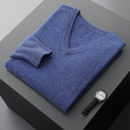 Marlow - 100% Wool - V-Neck Sweater – Classic Business Casual Knit for Autumn/Winter