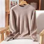 100% Mink Cashmere Sweater for Women – Soft, Warm & Lightweight O-Neck Pullover for Autumn/Winter