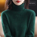 100% Cashmere - Luxury Turtleneck Plush Sweater – Soft Warm Winter Pullover for Effortless Everyday Style