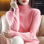 100% Cashmere - Luxury Turtleneck Plush Sweater – Soft Warm Winter Pullover for Effortless Everyday Style