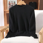 100% Mink Cashmere Sweater for Women – Soft, Warm & Lightweight O-Neck Pullover for Autumn/Winter