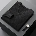 Marlow - 100% Wool - V-Neck Sweater – Classic Business Casual Knit for Autumn/Winter