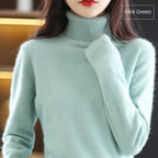 100% Cashmere - Luxury Turtleneck Plush Sweater – Soft Warm Winter Pullover for Effortless Everyday Style