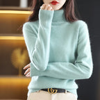 100% Cashmere - Luxury Turtleneck Plush Sweater – Soft Warm Winter Pullover for Effortless Everyday Style