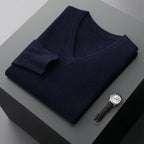 Marlow - 100% Wool - V-Neck Sweater – Classic Business Casual Knit for Autumn/Winter