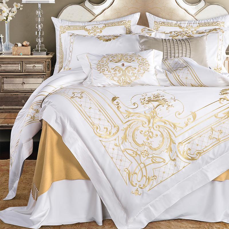 Elara Egyptian Cotton Duvet Cover Set 1000 TC With Concentric Motifs