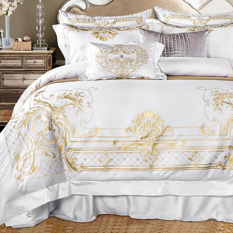 Elara Egyptian Cotton Duvet Cover Set 1000 TC With Concentric Motifs