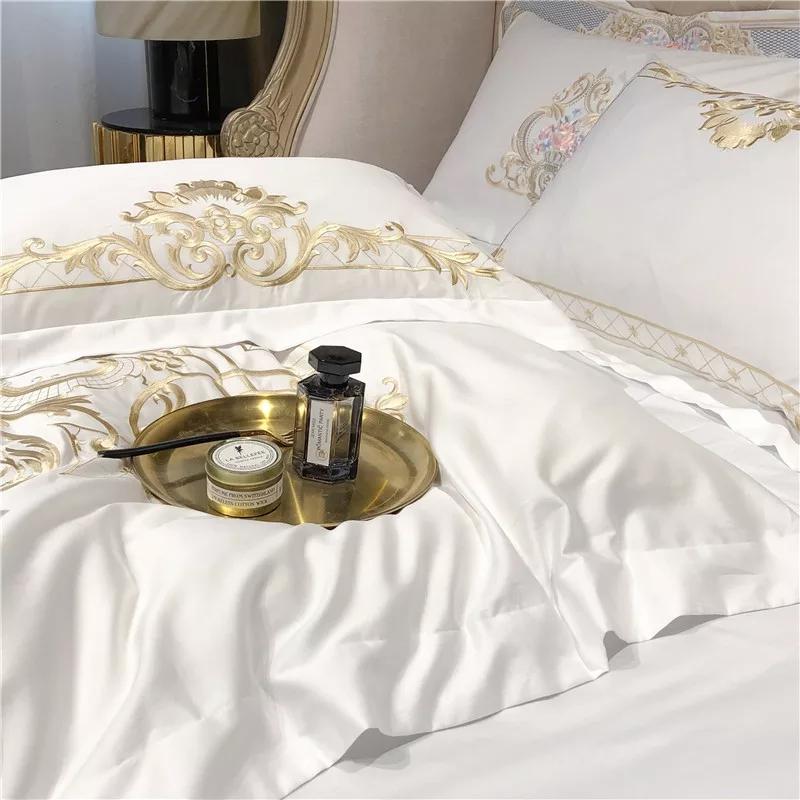 Elara Egyptian Cotton Duvet Cover Set 1000 TC With Concentric Motifs