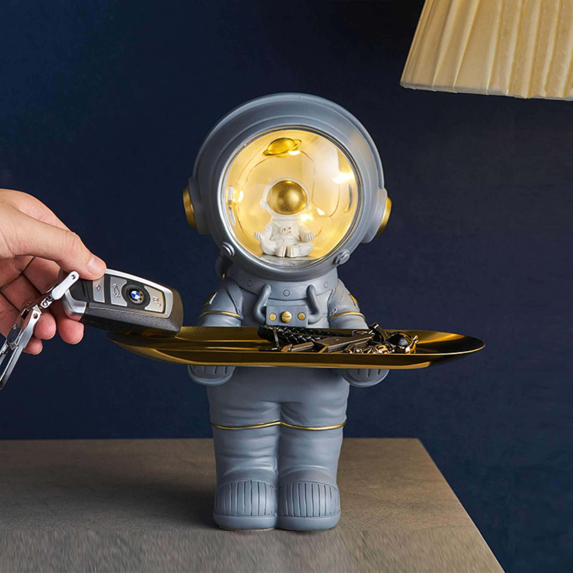 Orbitella Astronaut Lamp & Spaceman Storage Tray - 2 Colours