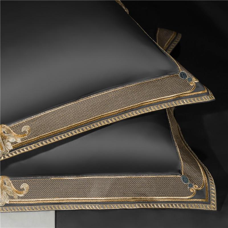 Aurora Premium Embroidered Duvet Cover Set In Egyptian Cotton 1000 Thread Count