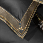 Aurora Premium Embroidered Duvet Cover Set In Egyptian Cotton 1000 Thread Count