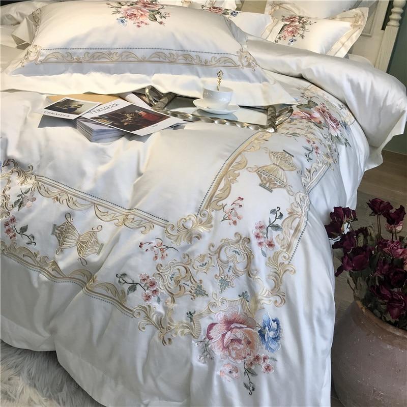 Elowen Rose Vintage Duvet Cover Set In 600TC Egyptian Cotton