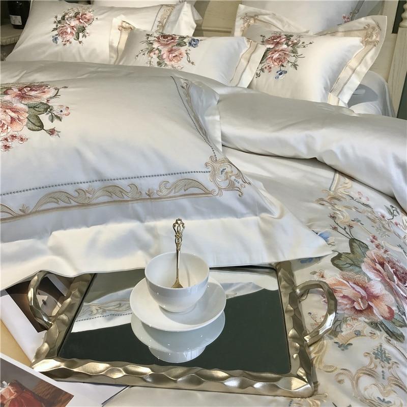 Elowen Rose Vintage Duvet Cover Set In 600TC Egyptian Cotton