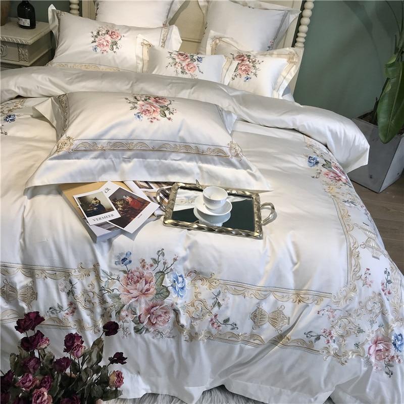 Elowen Rose Vintage Duvet Cover Set In 600TC Egyptian Cotton
