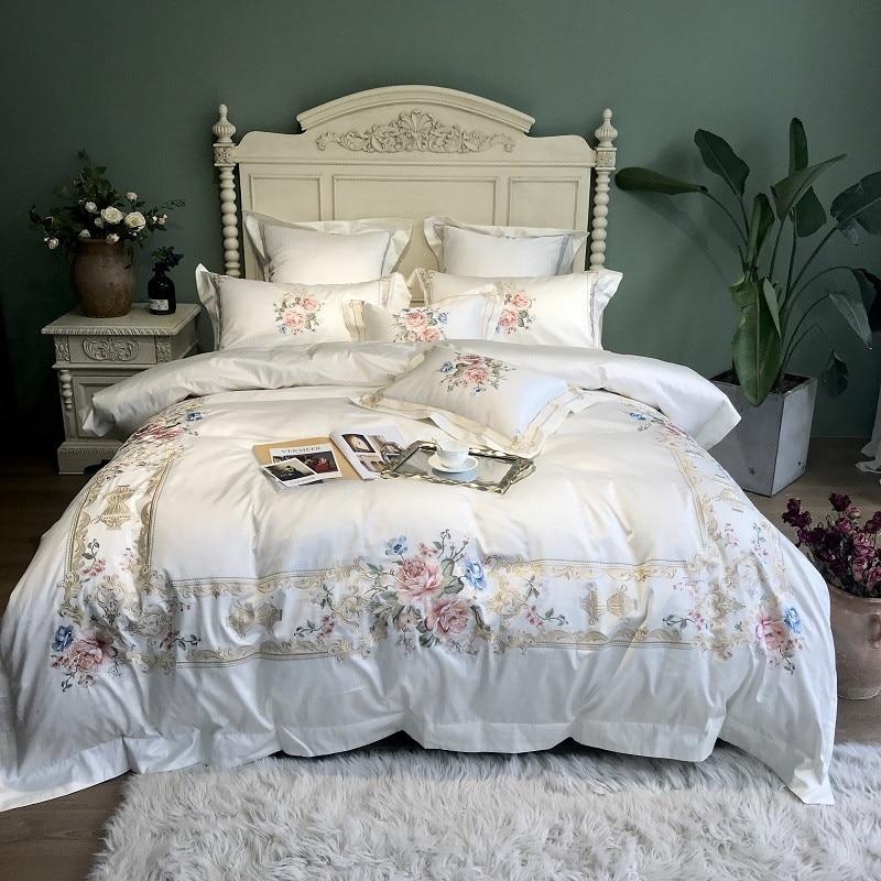 Elowen Rose Vintage Duvet Cover Set In 600TC Egyptian Cotton